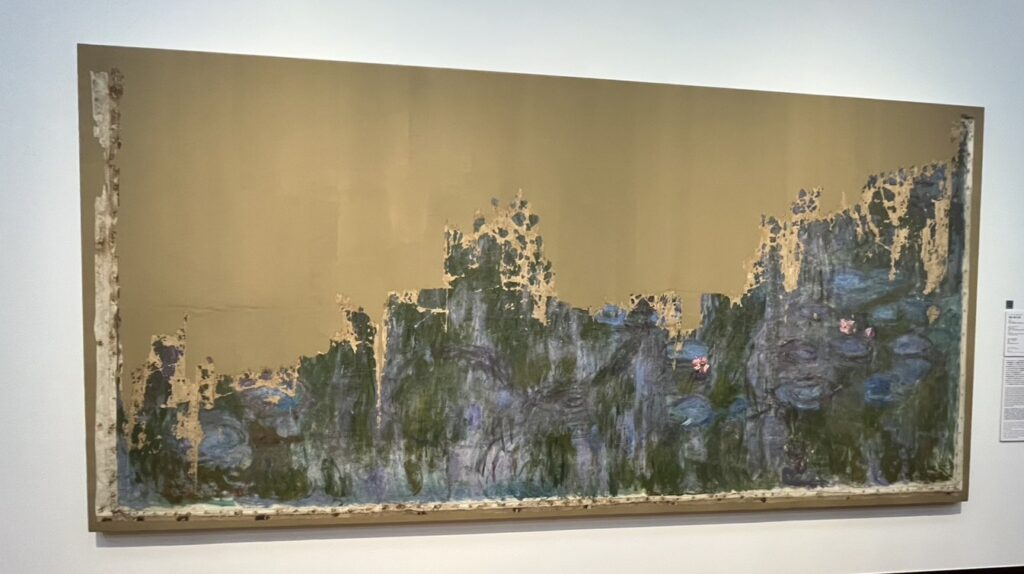 国立西洋美術館で撮影した、モネ「睡蓮、柳の反映」