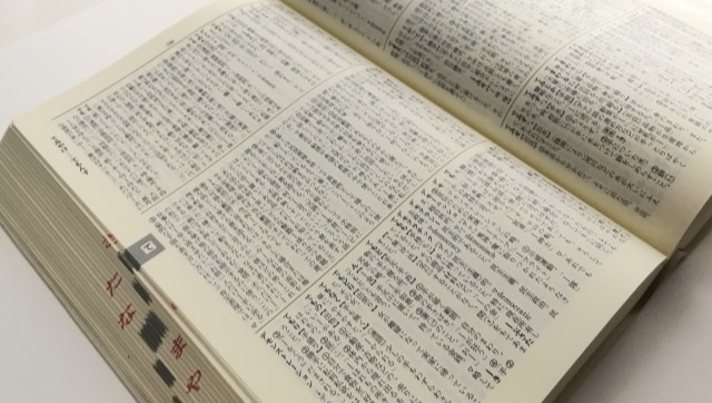開いた辞書